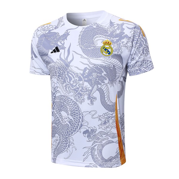 Maglia Formazione Real Madrid 2024-2025 Bianco Grigio 2